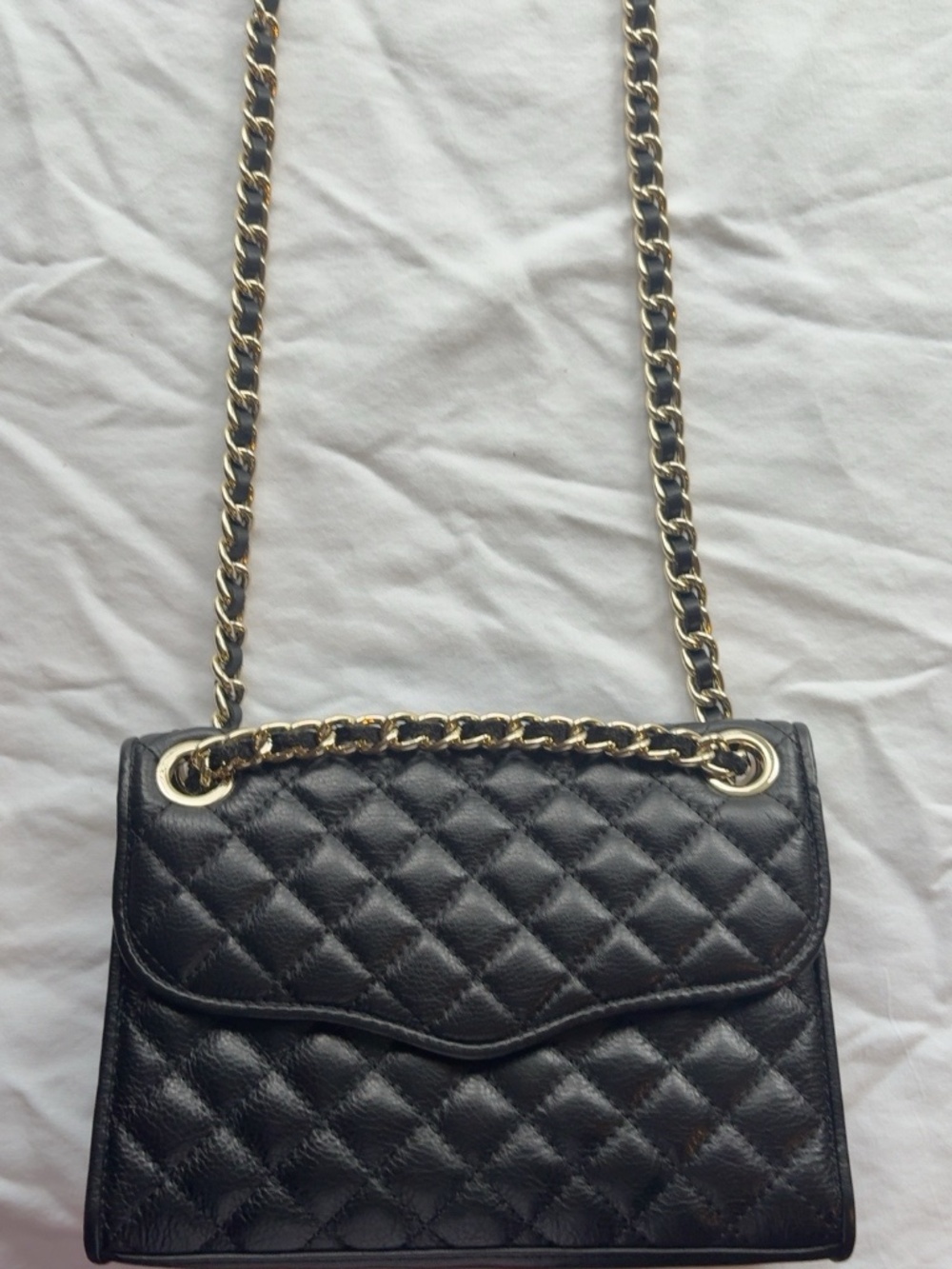 Rebecca Minkoff Black Quilted Leather Chain Shoulder Bag